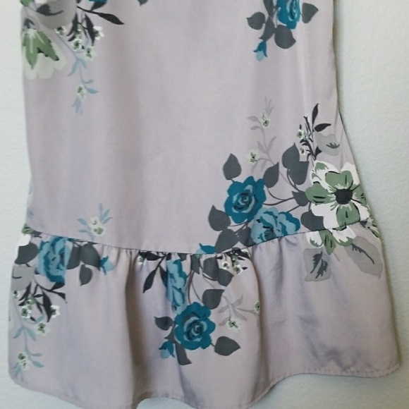 Full Tilt Girly Spring Summer Floral Peplum Tank Size Small - Picture 3 of 6